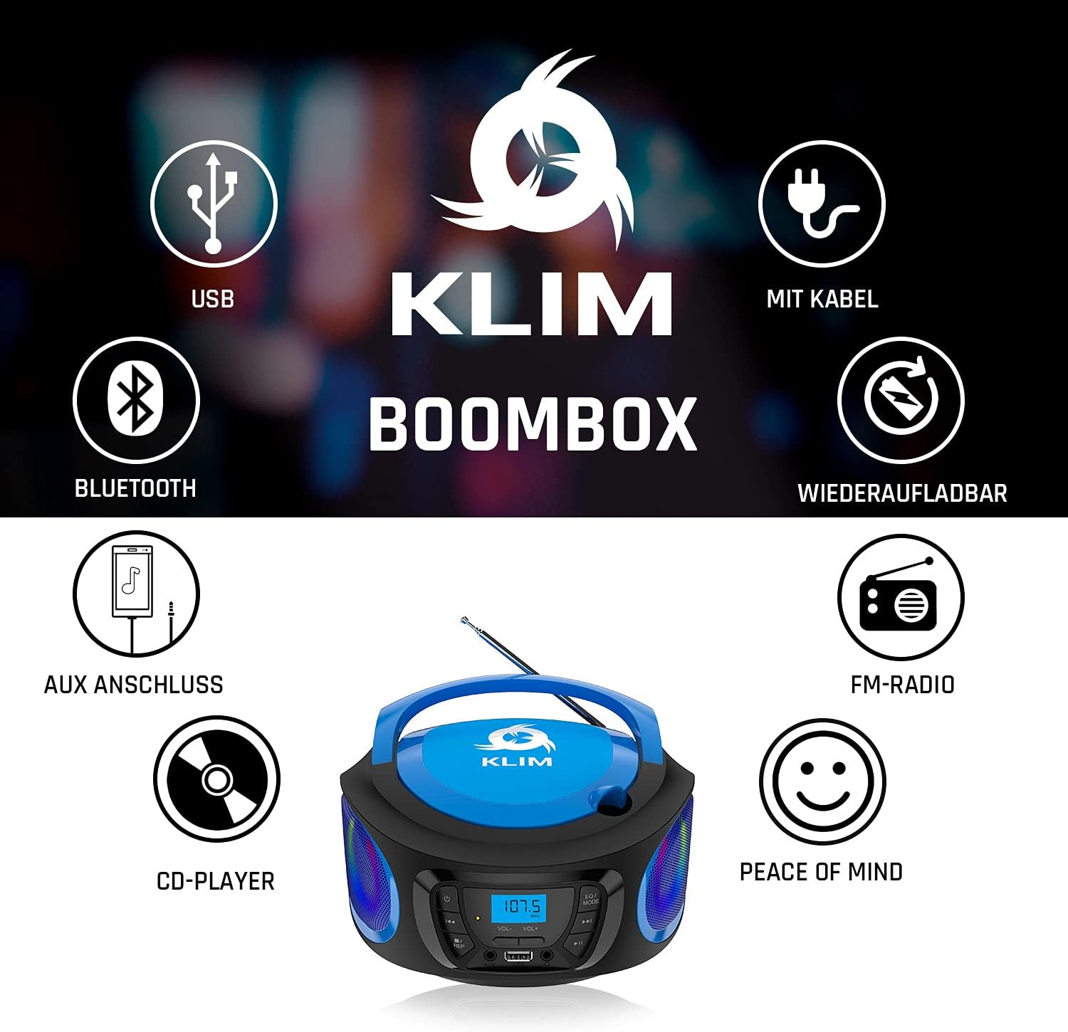 KLIM Boombox Blau
