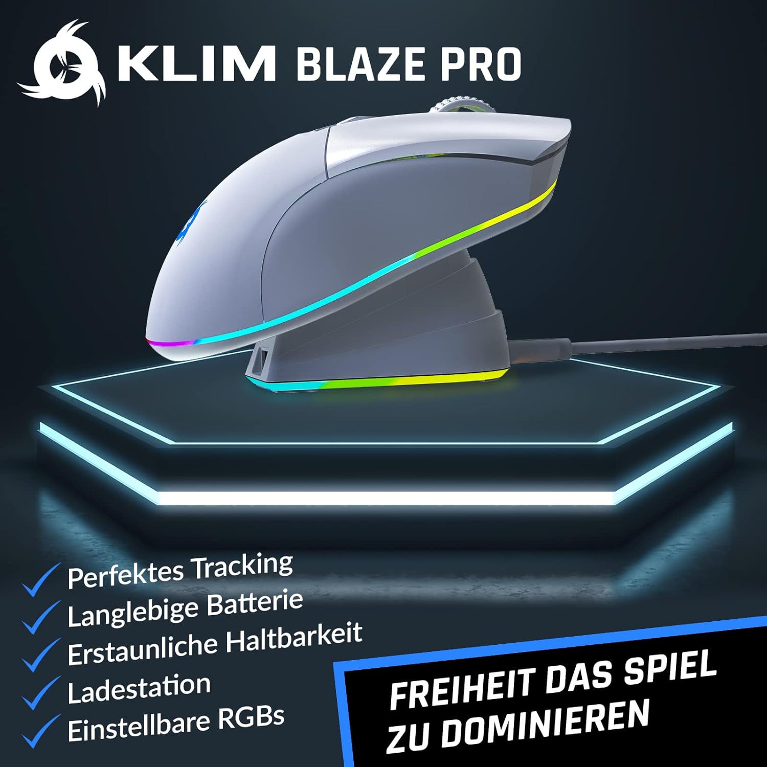KLIM Blaze Pro Wiederaufladbare kabellose Maus