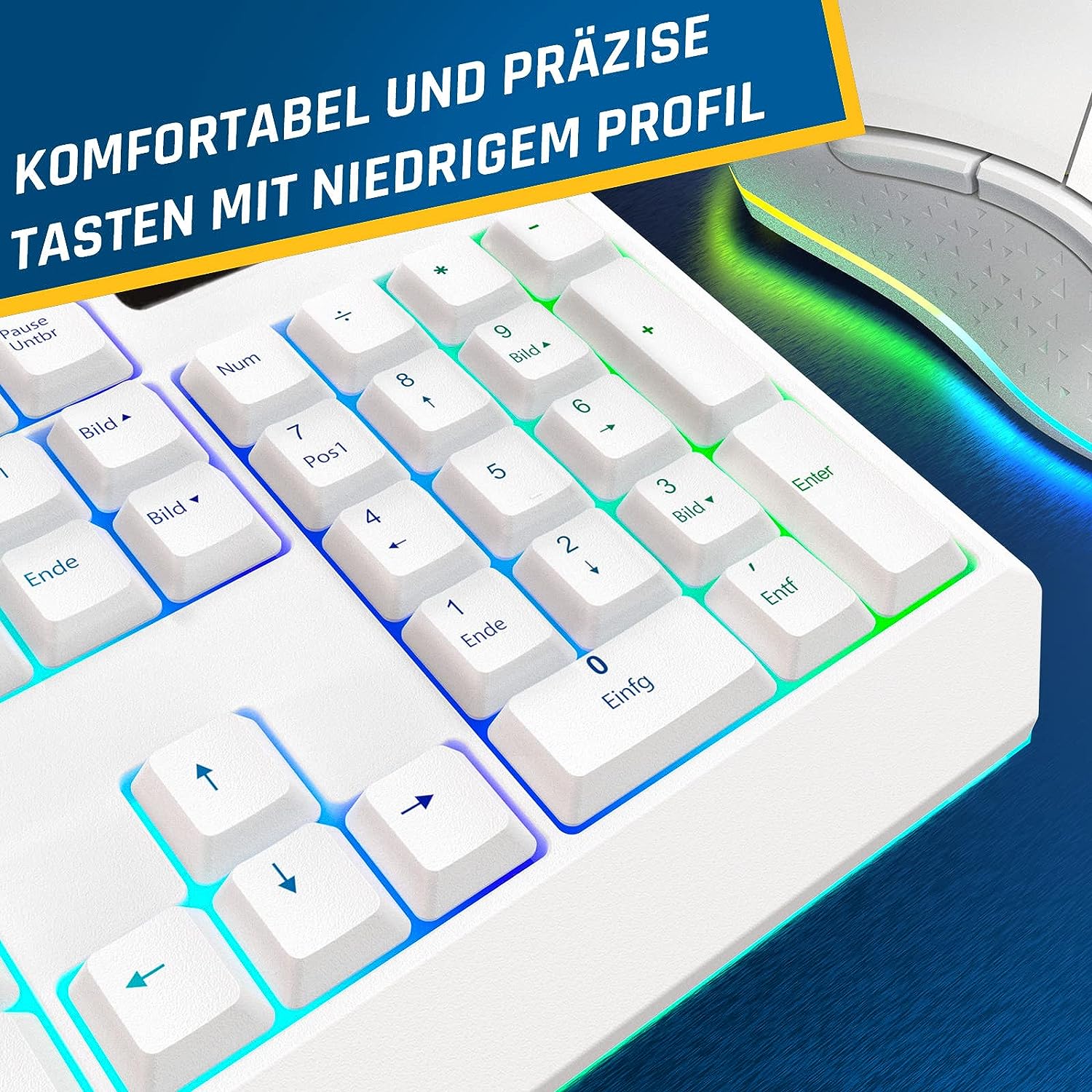 KLIM Chroma Gaming Tastatur weiß
