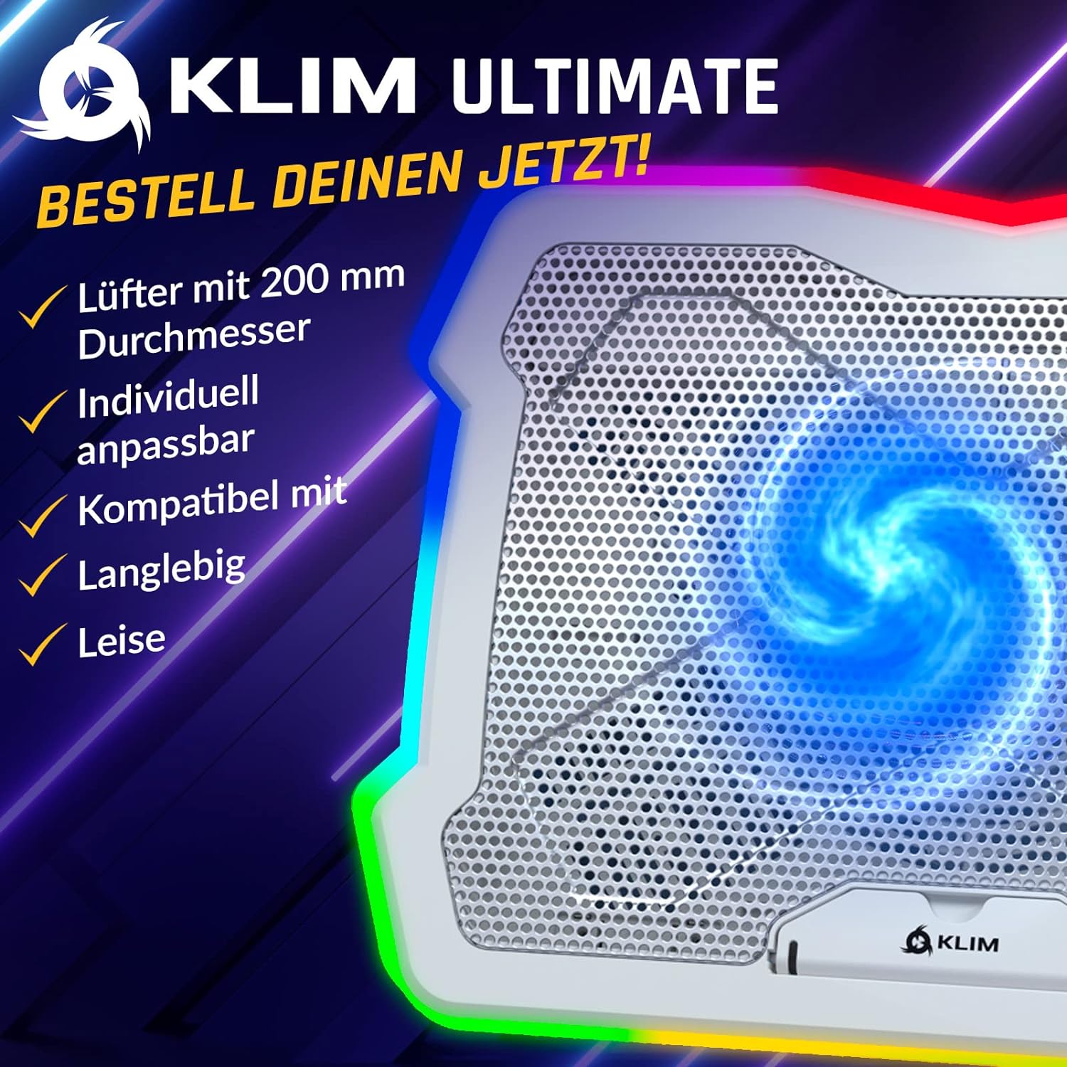 KLIM Ultimate Laptop Kühler weiß