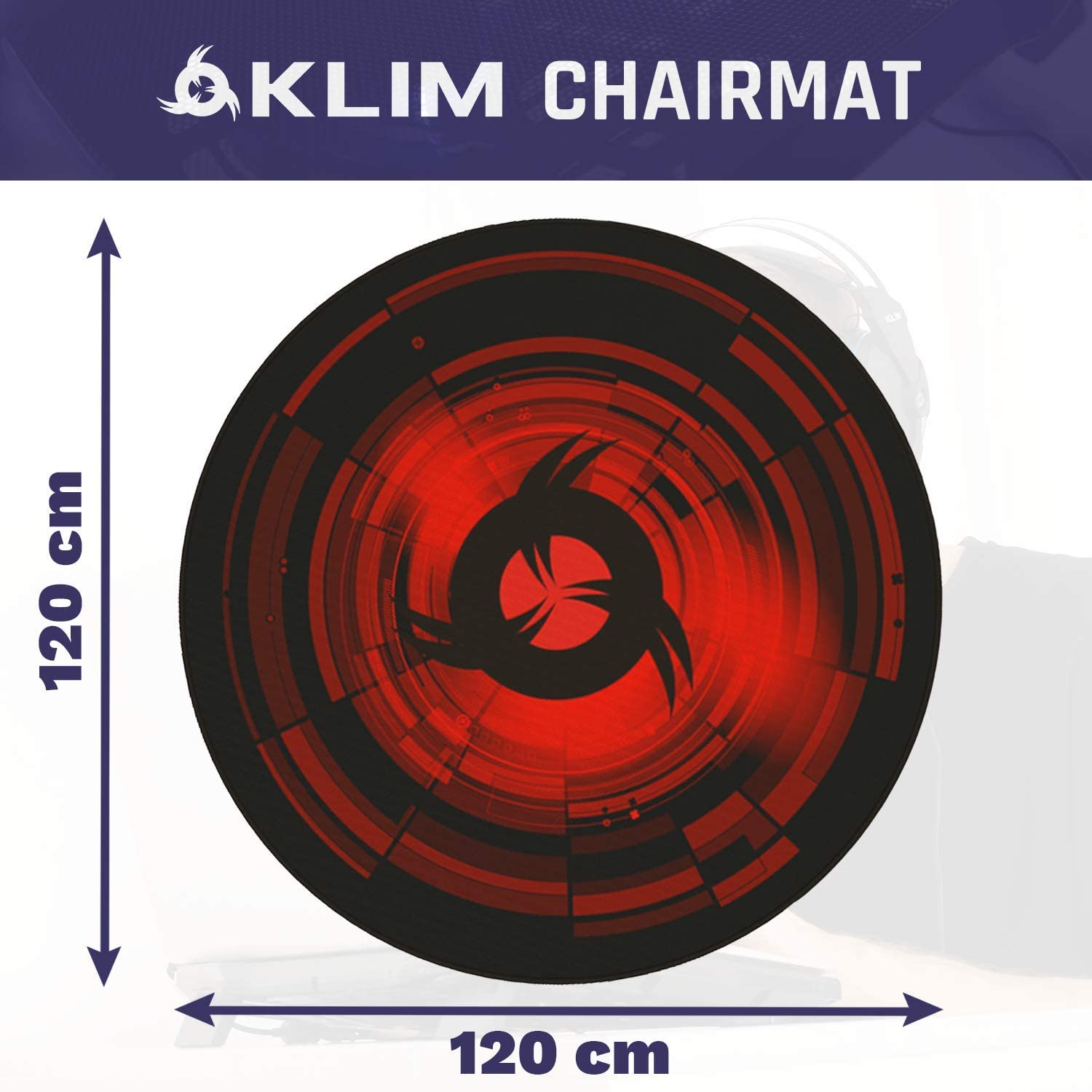 KLIM Chair Mat - Black & Red - K3 Stuhlmatte