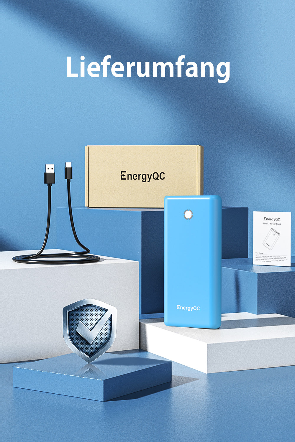 EnergyQC Powerbank 20000mAh blau