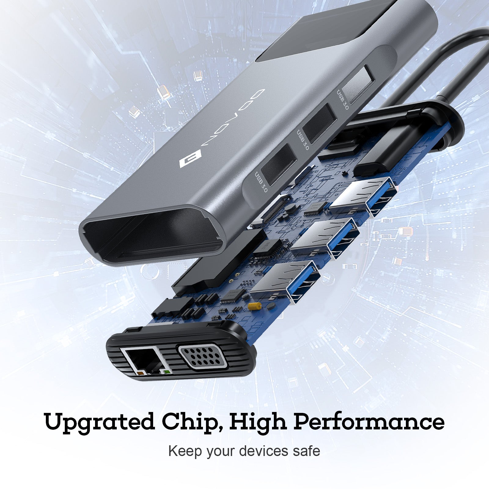 Novoo USB-C Aluminium Hub 9 Anschlüsse