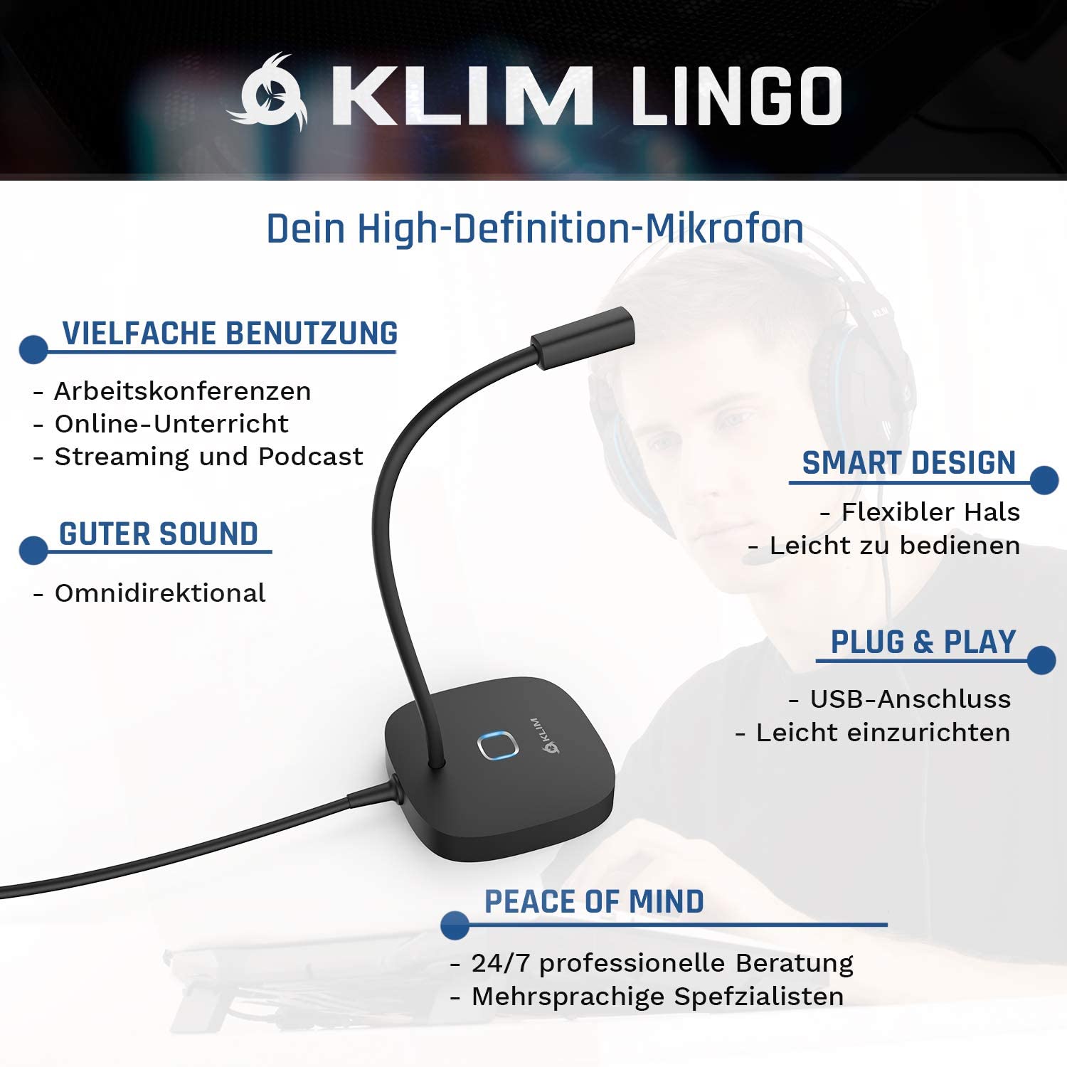 KLIM Lingo PC Standmikrofon