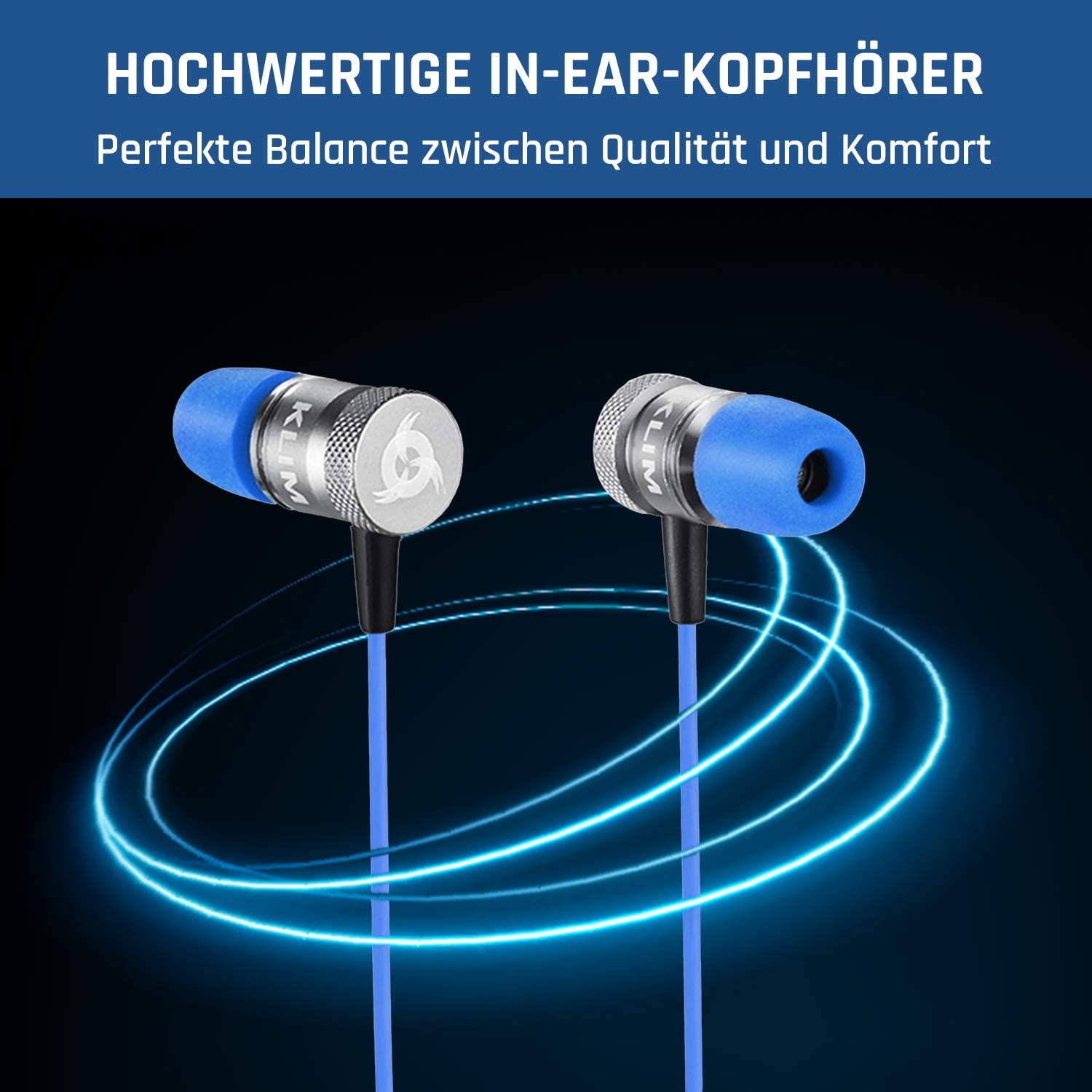 KLIM Fusion Kopfhörer blau
