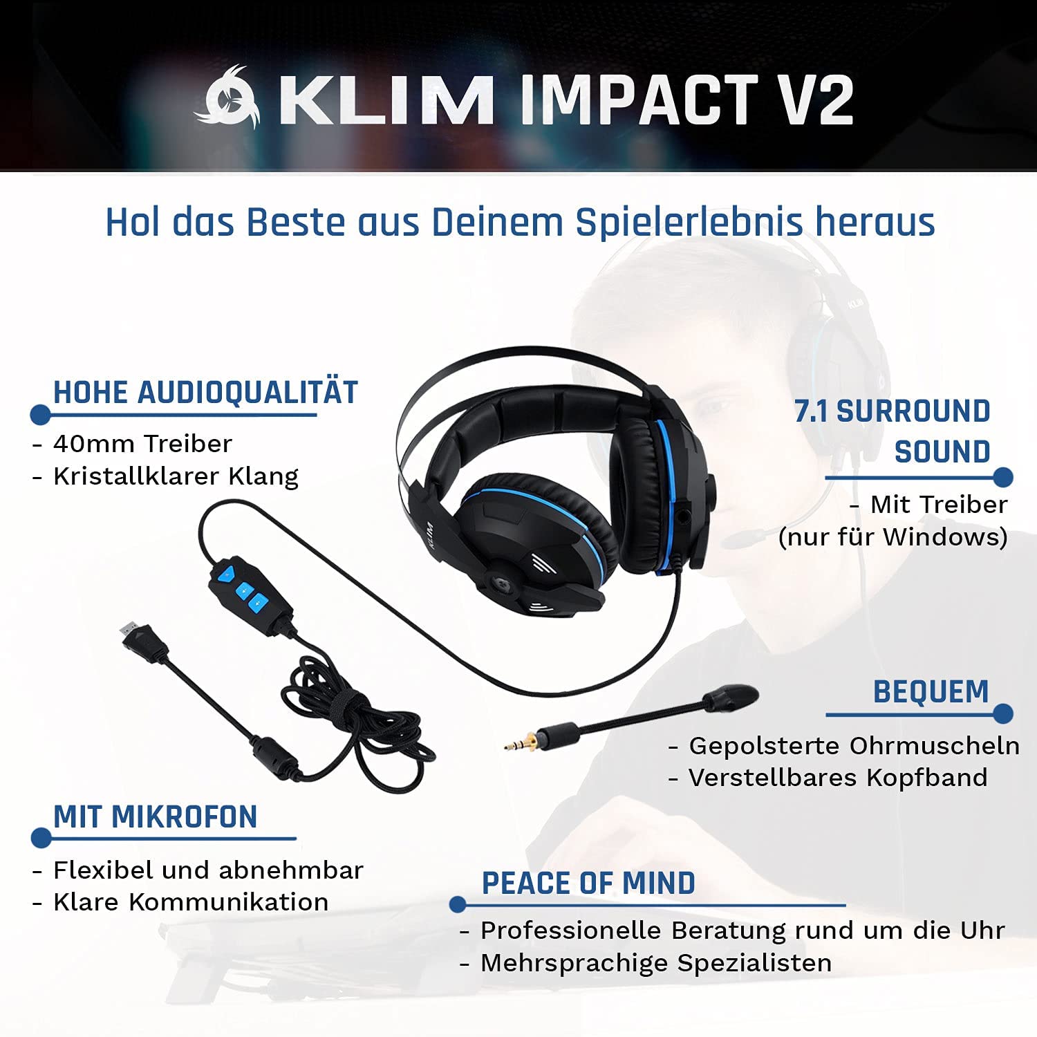 KLIM Impact V2 Gaming Headset