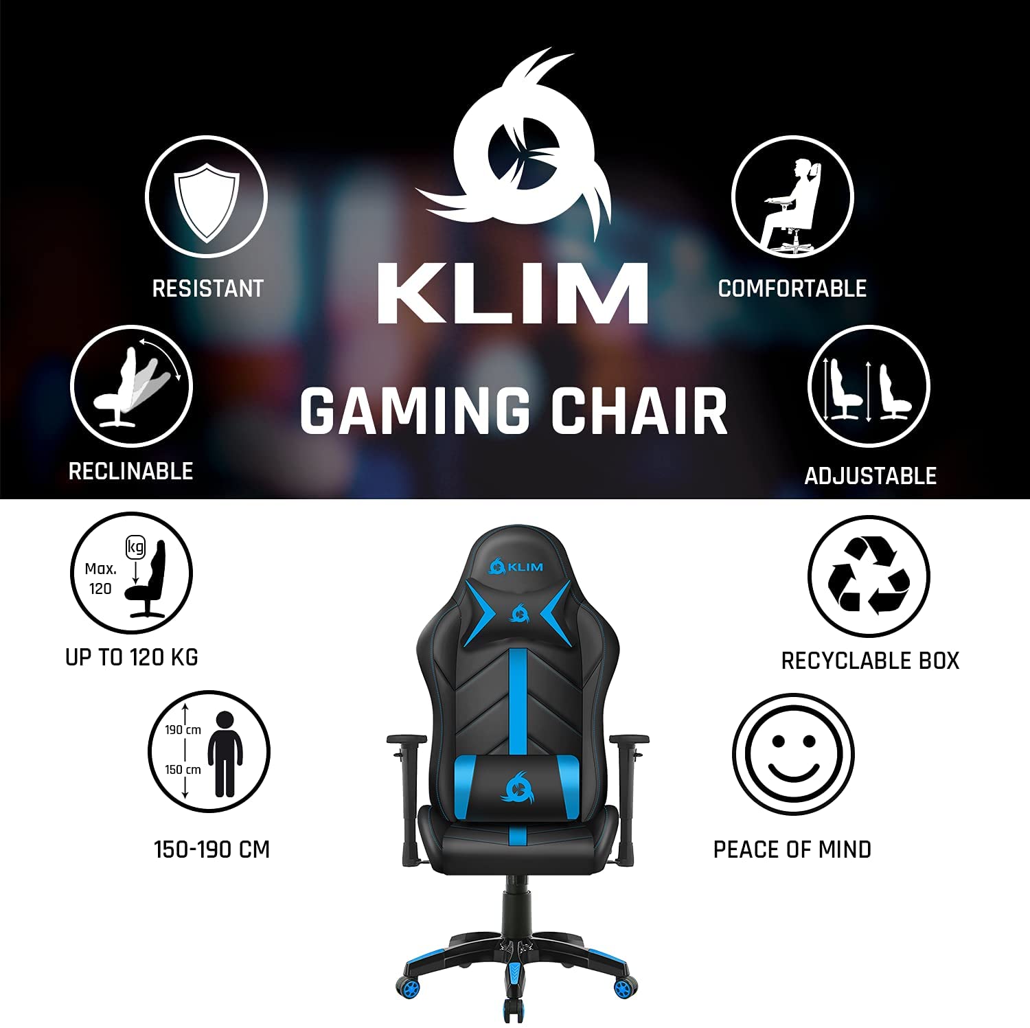 KLIM 1st Blue Gaming Stuhl